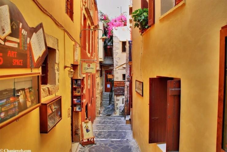 شهر قدیمی Chania در کرت، یونان