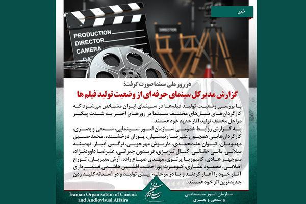 آخرین وضعیت فراوری در سینمای ایران، 95 پروژه در دست ساخت هستند