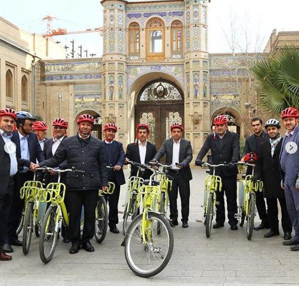 دوچرخه سواری شهرداران کلان شهرها از بهشت تا پاستور