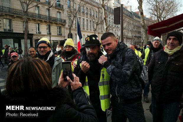 تجمع جلیقه زردها در پاریس شروع شد، تشدید تدابیر امنیتی توسط پلیس