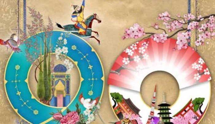 نورپردازی در کاخ گلستان به مناسبت سالگرد شروع روابط ایران و ژاپن