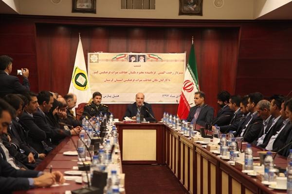 نشست مشترک فرمانده یگان حفاظت با مسئولان پایگاههای حفاظت و مدیران پایگاههای ثبت جهانی استان کرمان