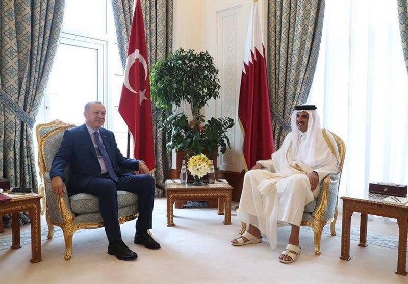 ملاقات اردوغان با امیر قطر در دوحه