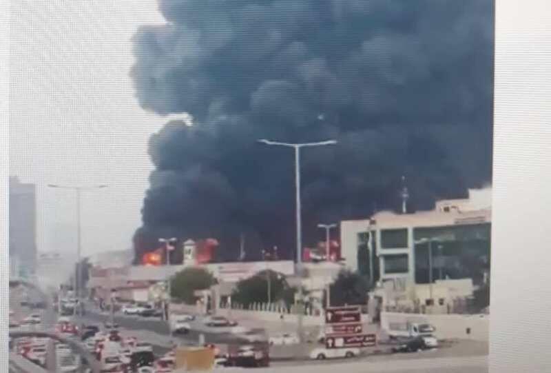 خبرنگاران آتش سوزی مهیب در شهر عجمان امارات عربی متحده