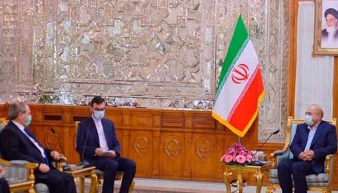 وزیر خارجه سوریه با قالیباف ملاقات و مصاحبه کرد