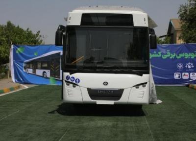 (تصاویر و ویدئو) رونمایی رسمی از نخستین اتوبوس برقی ساخت ایران با نام شتاب