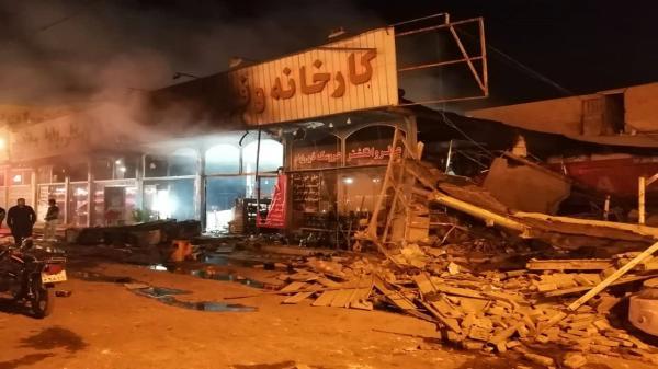 ورود ناگهانی تریلی به سوهان فروشی در قم