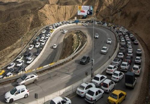 آخرین شرایط ترافیکی جاده های کشور ، ترافیک سنگین در جاده چالوس